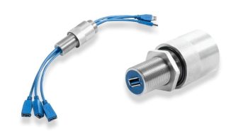 USB Wire and Connector Feedthroughs USB hermetic electrical feedthroughs