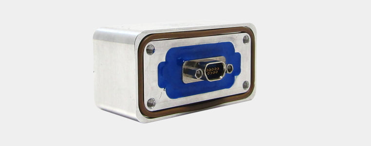hermetic Micro-D connector assembly with reversible mount