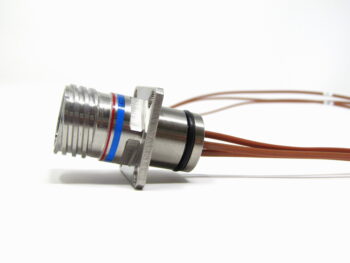 Hermetic 38999 Assembly Side View hermetic 38999 connector to wire assembly with O-ring seal