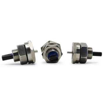 Hermetic Jamnut USB Feedthroughs Hermetic USB-C feedthroughs with jamnut mounting