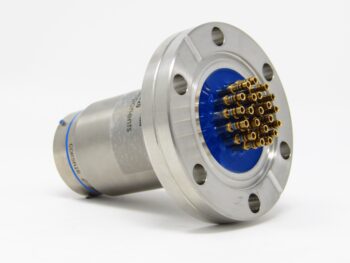 Solder Cup CF Feedthrough CF feedthrough with integral MIL-spec connector and solder-cup interface
