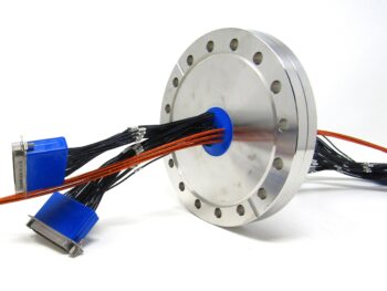 Multi-conductor type CF Feedthru Hermetic CF wire and thermocouple wire feedthrough with integral connectors