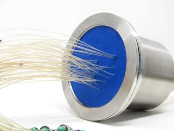 KF Hermetic Fiber Optic Feedthru Custom KF feedthrough with optical fibers