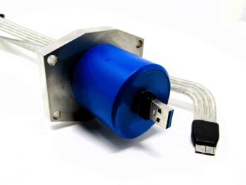 Hermetic USB to Micro-B Feedthru Hermetic USB to Micro-B hermetic feedthrough with custom housing