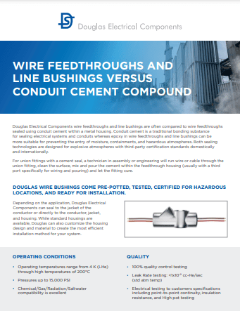 Haz Loc Line Bushings vs. Cement